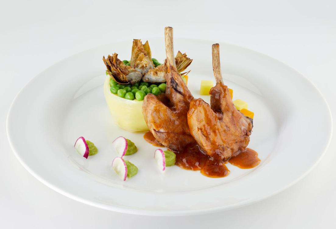 Main course with meat