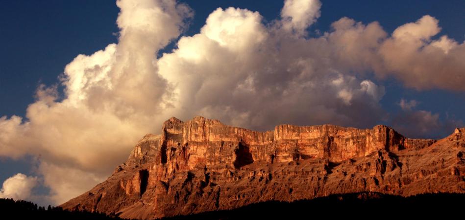 die Dolomiten im Abendlicht